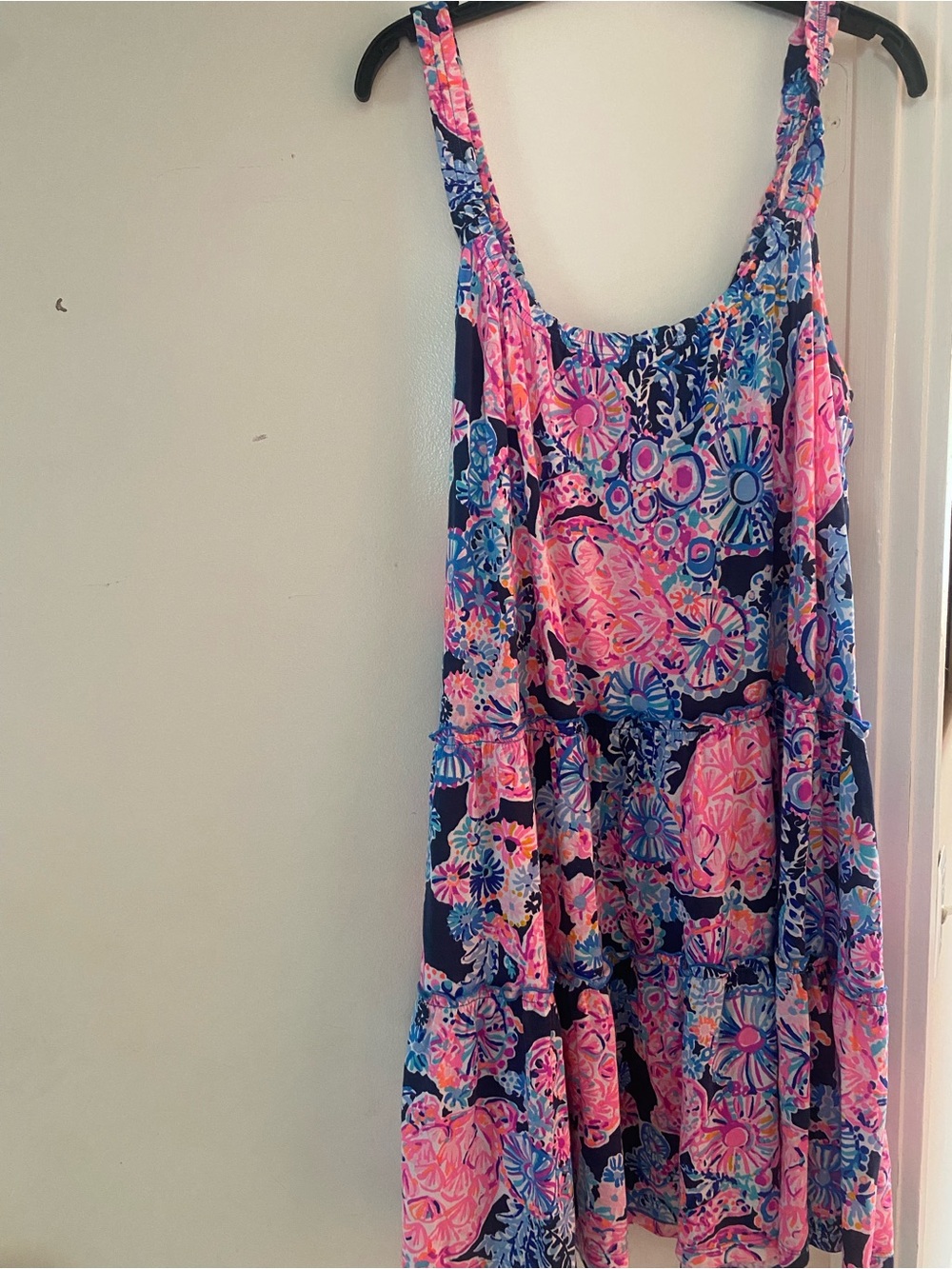 Lilly Pulitzer Pink, Navy & Blue Floral Sundress